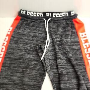 Bobbie Brooks Ladies Gray Sweatpants w/ Elastic Waistband Blessed Not Stressed